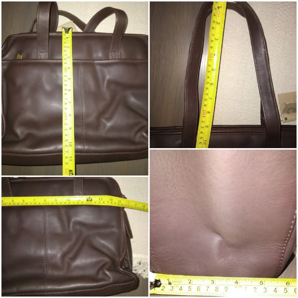 Essa Bread & Butter Leather Work Bag Unisex Brown